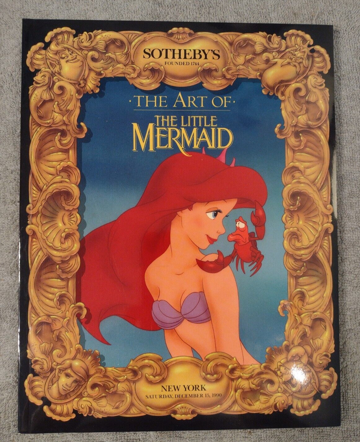 Art of Little Mermaid Sotheby's Auction Catalog/Sale 6117/December 1990/Disney