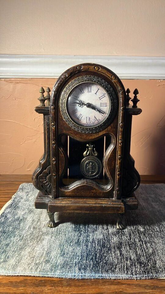 Beautiful 19th Century Victorian Style Wooden, Vintage Clock with Pendulum