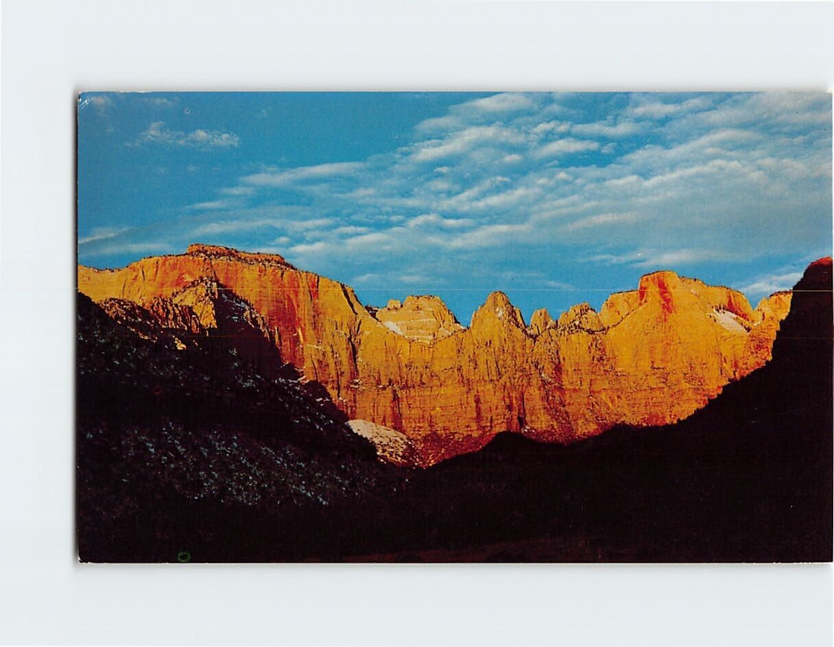 Postcard Towers of the Virgin from Visitor Center Zion National Park Utah USA
