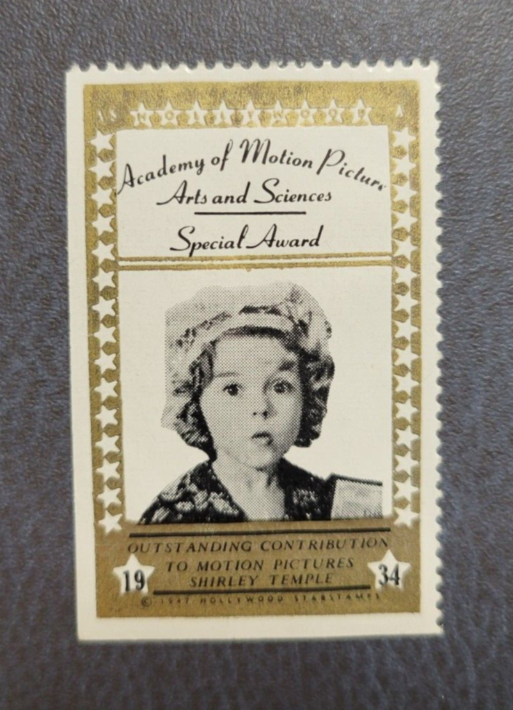 Shirley Temple 1947 Movie Star Stamp Set Hollywood Special Award Stamp