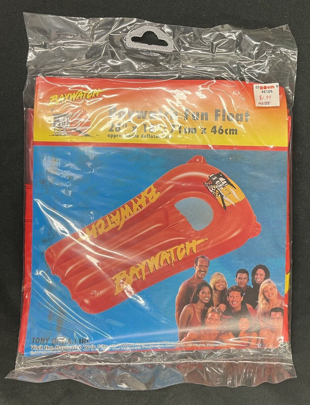 Vintage 1990\'s Baywatch Inflatable Pool Float New Sealed w/ Pamela Anderson D2