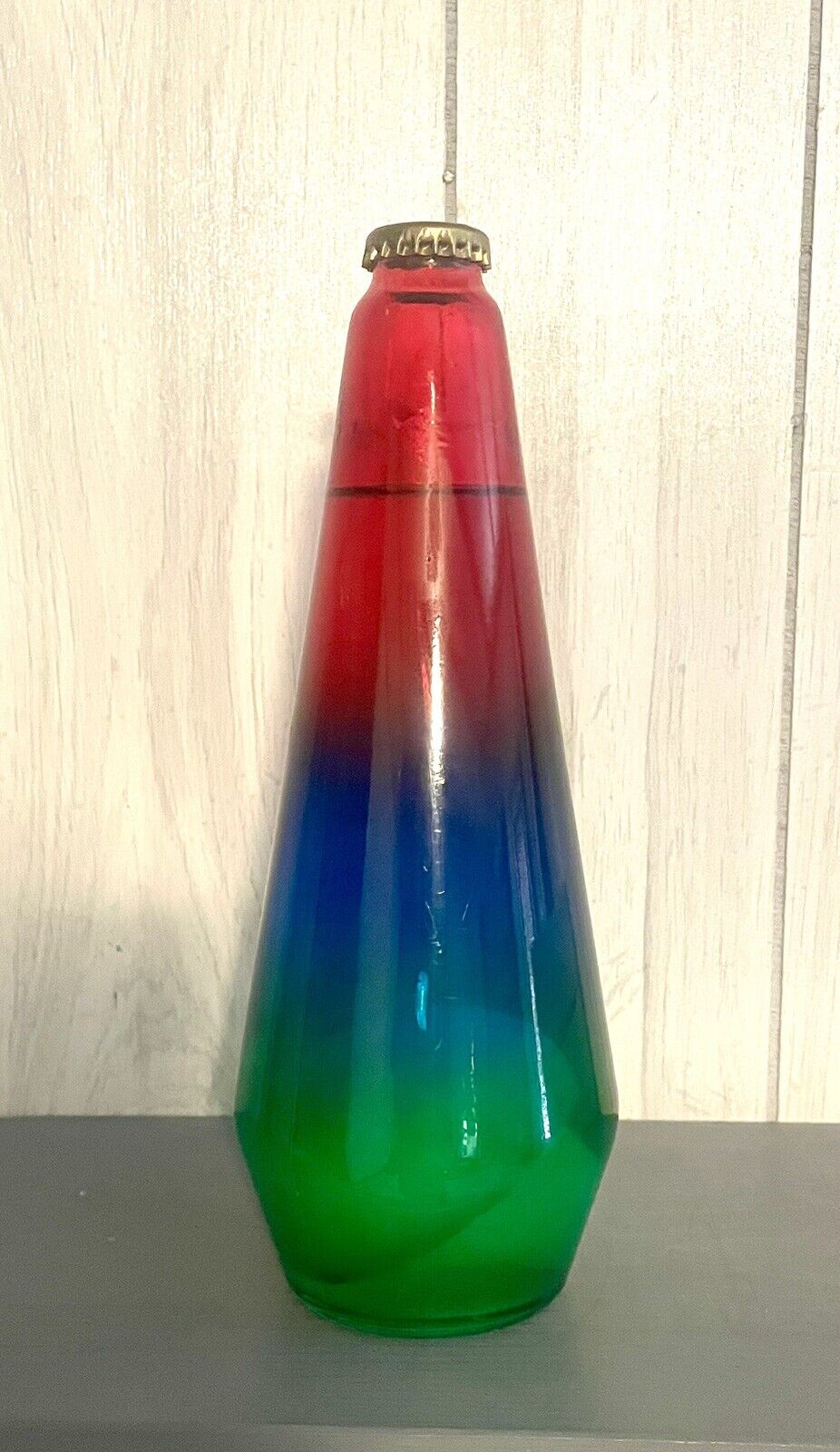 Authentic Lava Lamp Replacement Rainbow Bottle 9.5” Blue Red Green Vintage