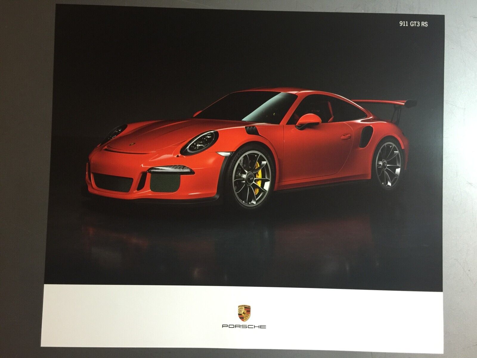 2016 Porsche 911 GT3 RS Coupe Showroom Advertising Poster - RARE Awesome L@@K