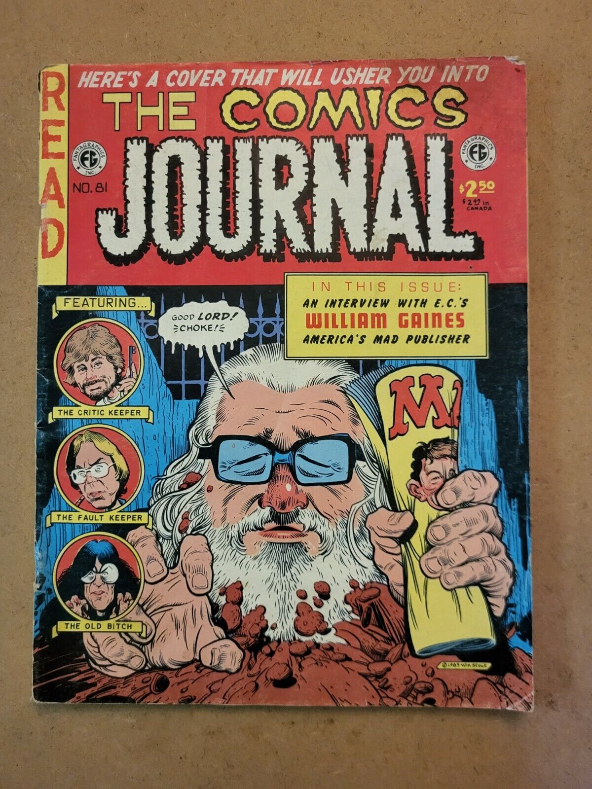 The Comics Journal #81 (1983) William Gaines Interview GREAT EC History VF