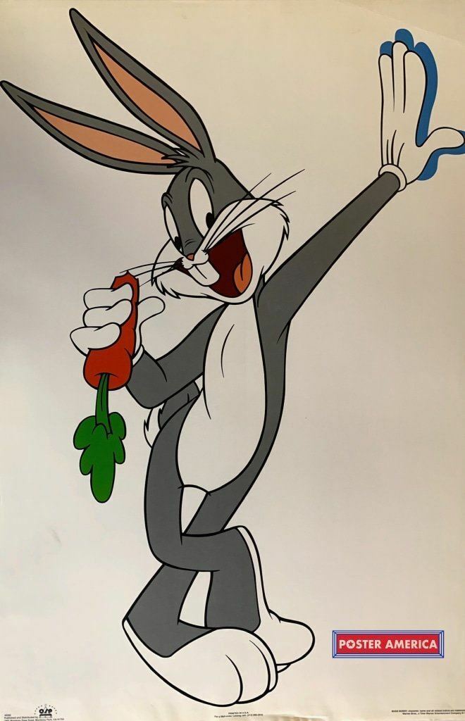 Bugs Bunny Looney Toons Rare 1992 Vintage Poster 23 x 34.75