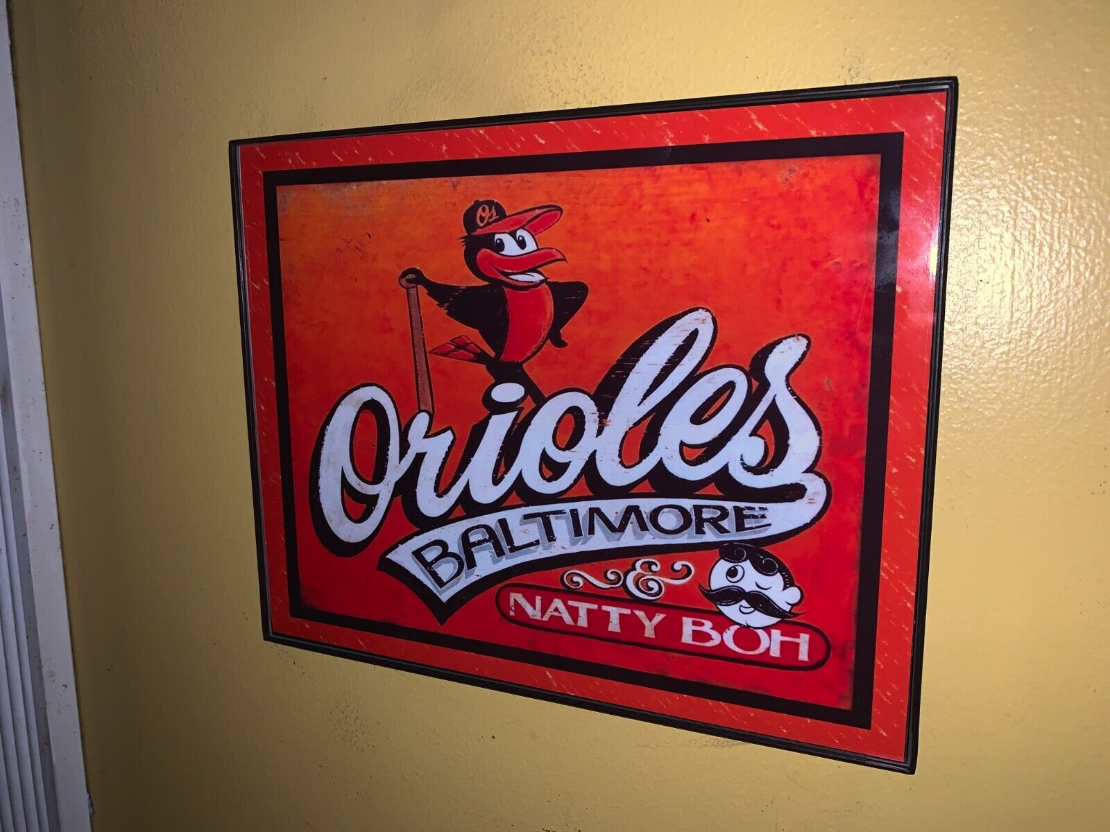 Natty Bo Beer Baltimore O's Orioles Baseball Stadium Bar Man Cave Sign