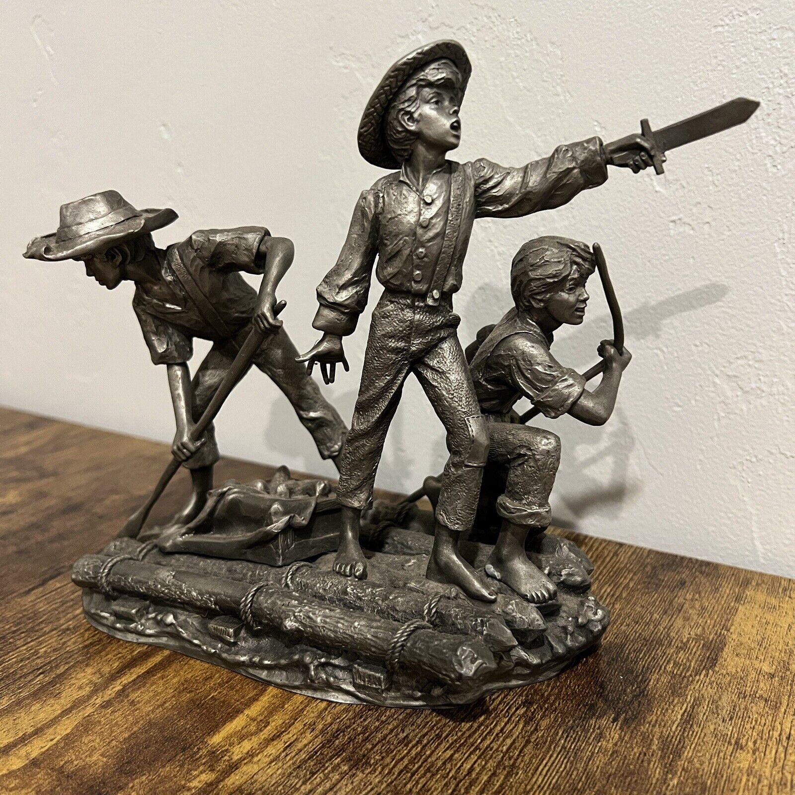 THE PIRATES HUCK FINN Fine Pewter 1976 Franklin Mint by James Ponter