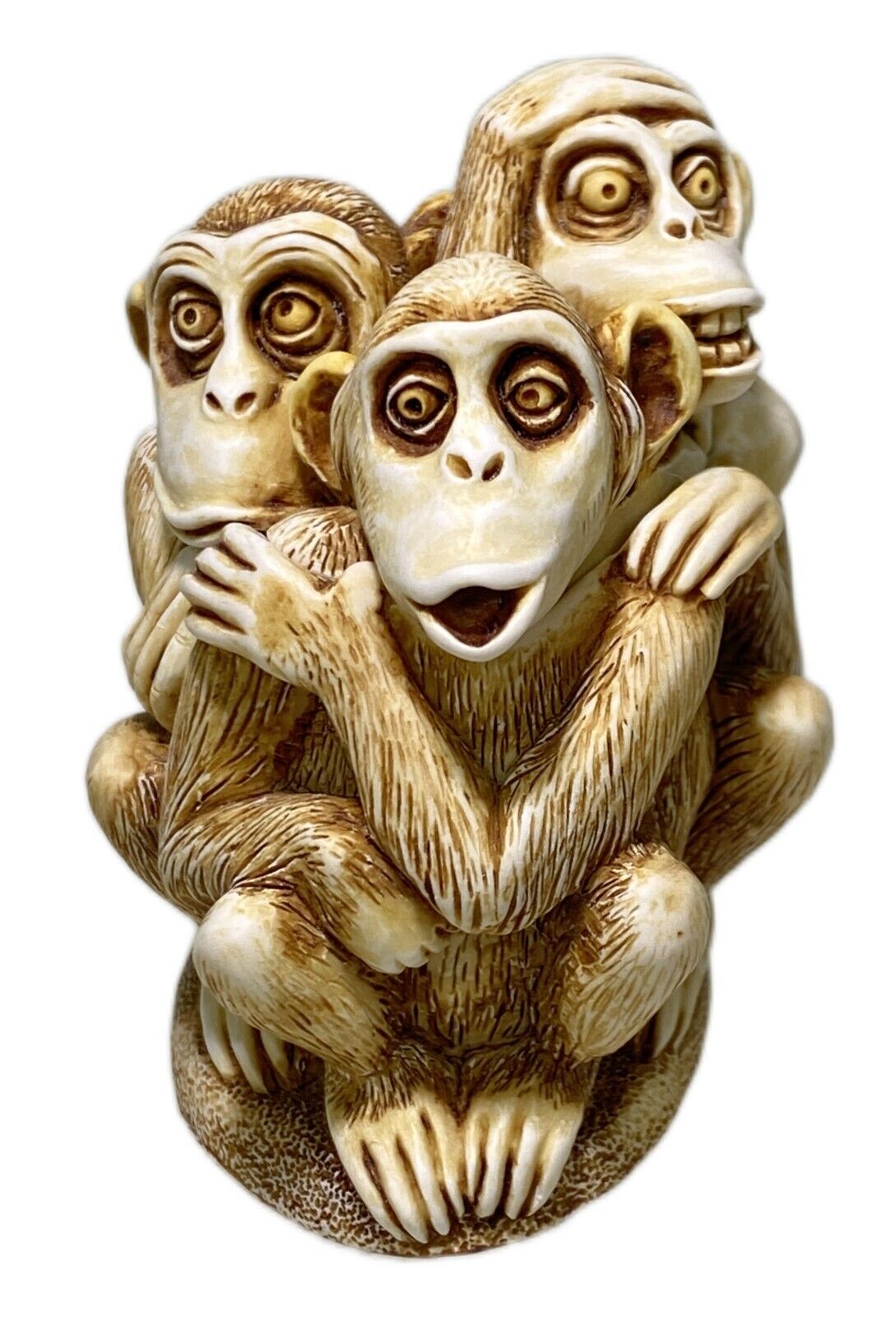 Harmony Kingdom Inside Joke Monkeys Trinket Box Figurine Vtg 1994