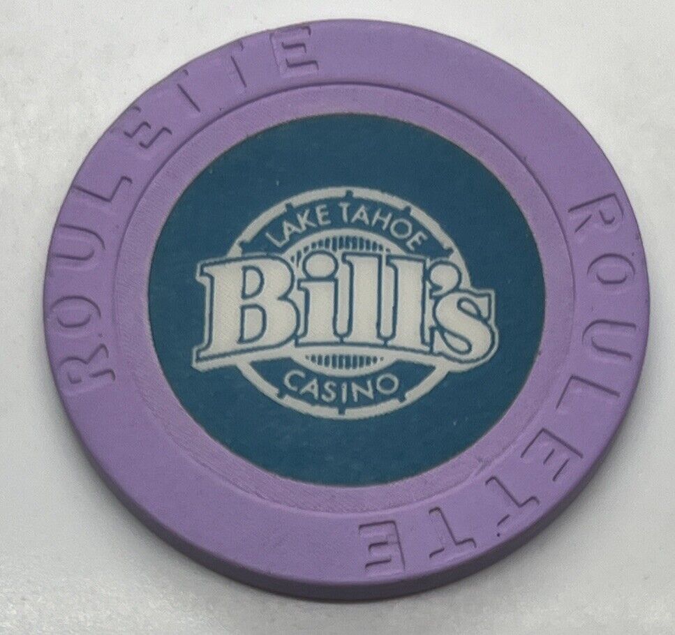 Bill’s Lake Tahoe Nevada Purple Roulette Casino Chip 1988