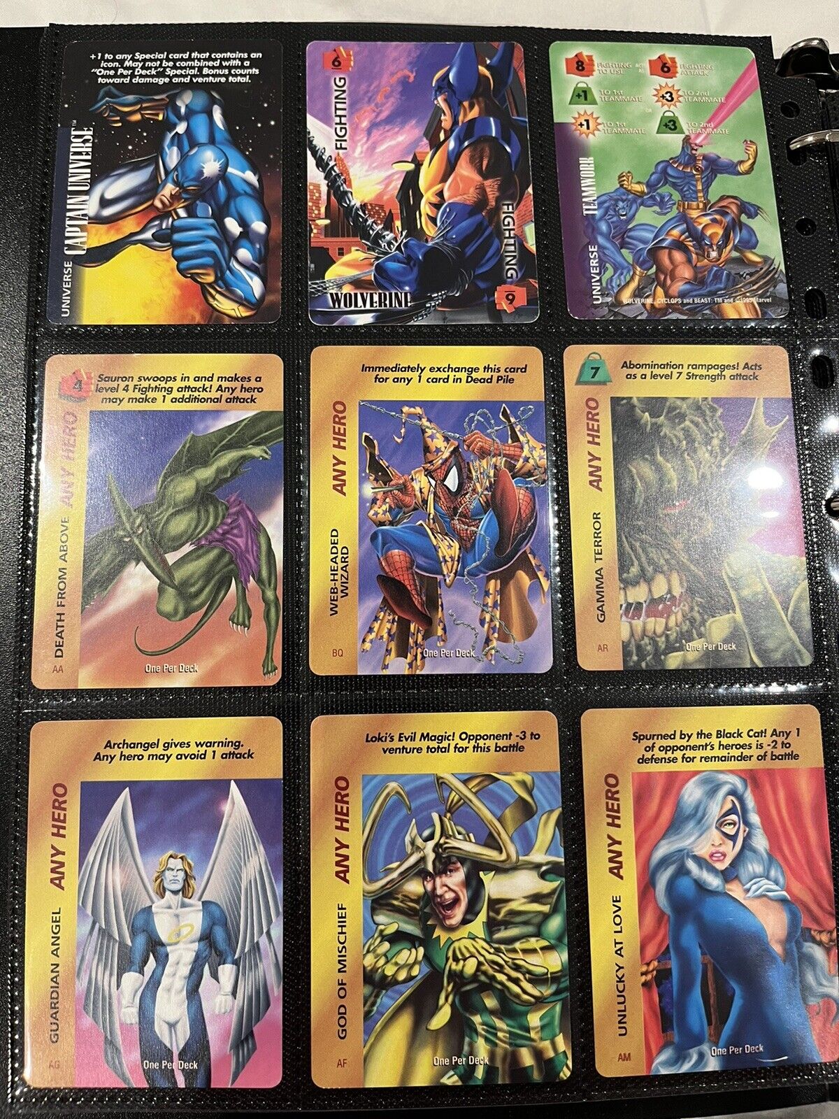 Marvel Overpower - Complete Base Set (1995) - 352 Cards + 3 Rarest Cards
