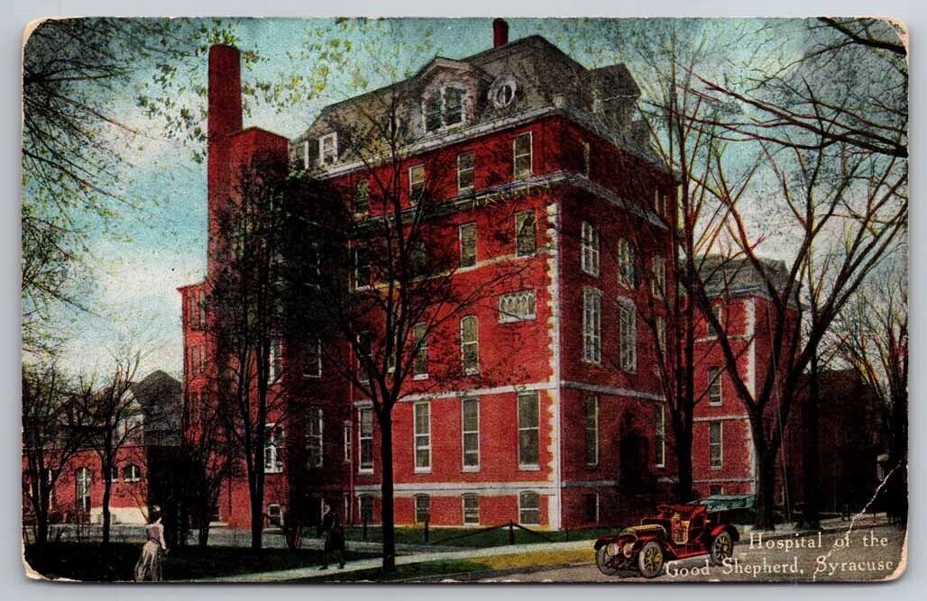 Hospital of the Good Shepherd Syracuse NY Street Scene c1912 Postcard