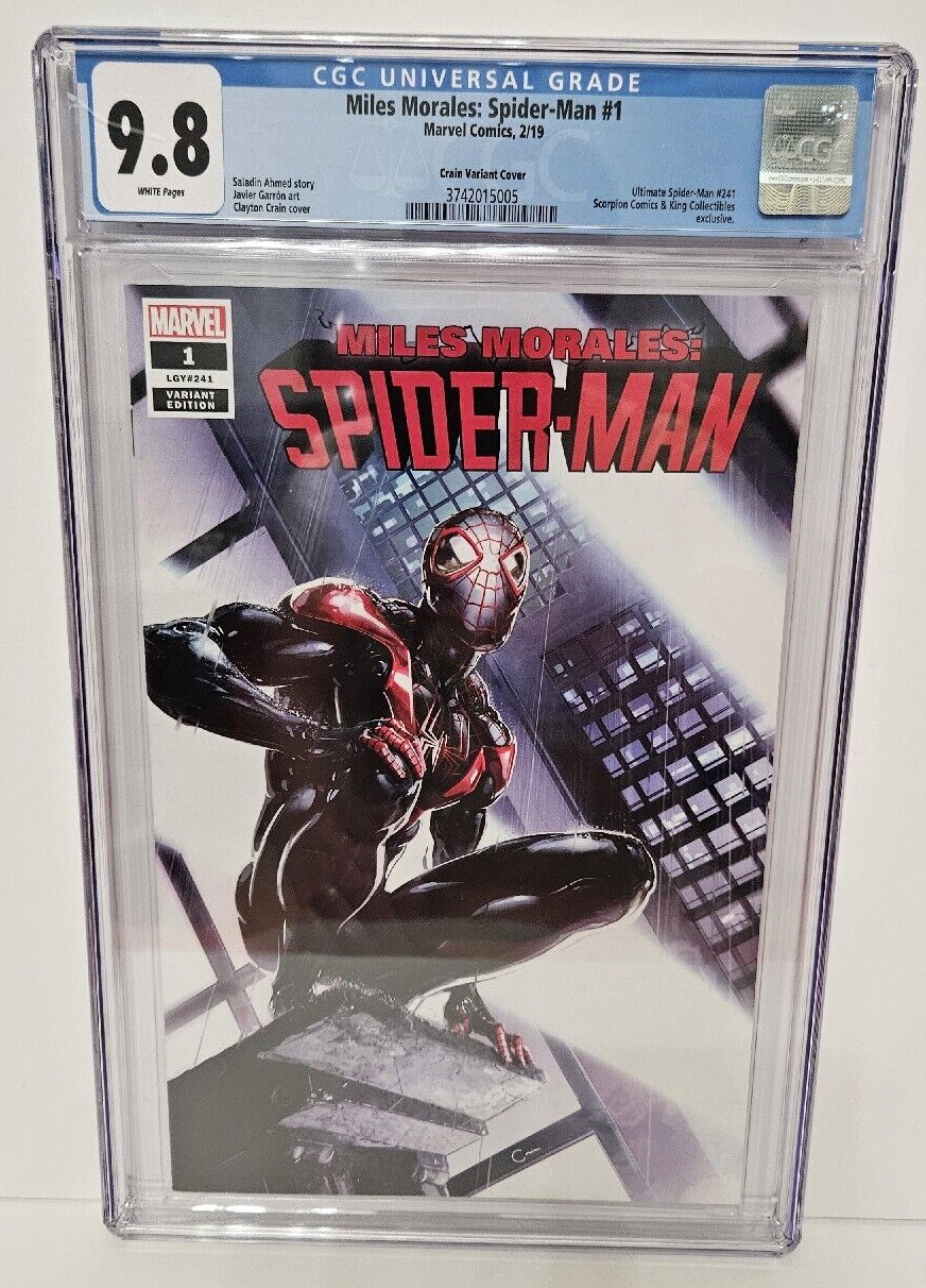CGC 9.8 Miles Morales: Spider-Man #1 Crain Variant Cover Scorpion Exclusive