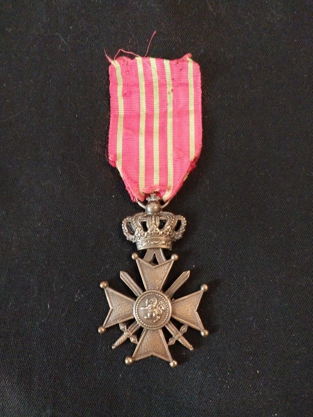 Original WW1 Belgian Croix de Guerre /  Cross Of War Medal, 1914-1918
