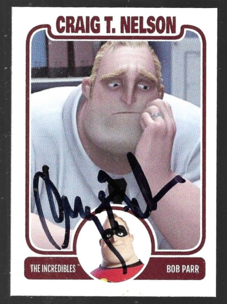 Craig T. Nelson Custom Signed Card - Mr. Incredible - Bob Parr 2