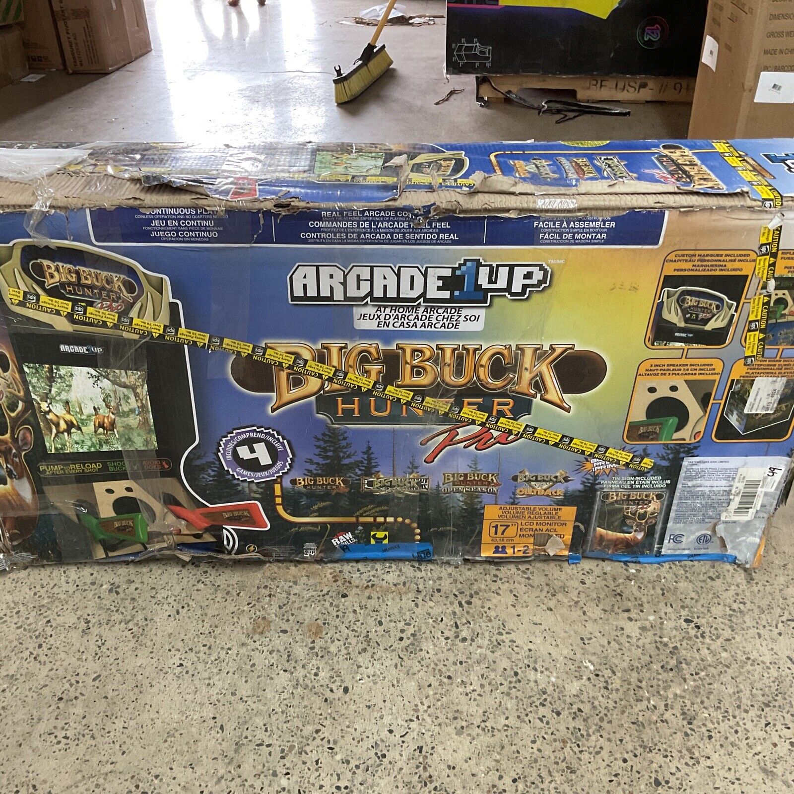 Arcade1Up Big Buck Hunter Pro Deluxe Video Arcade Machine Broken