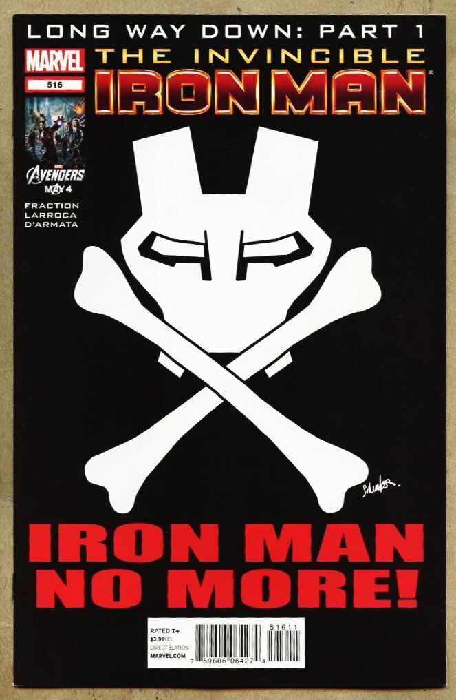 Invincible Iron Man #516-2012 nm- 9.2 Ms Marvel Carol Danvers Captain America