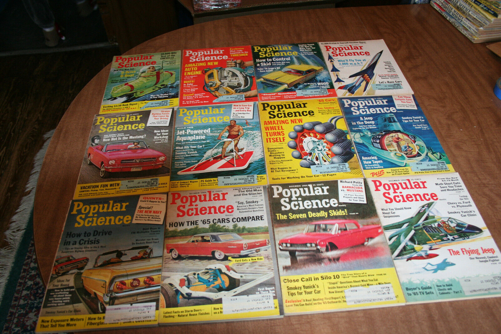 Lot Of 12 Popular Science Magazines From 1964 Complete Year Full Set See Pix