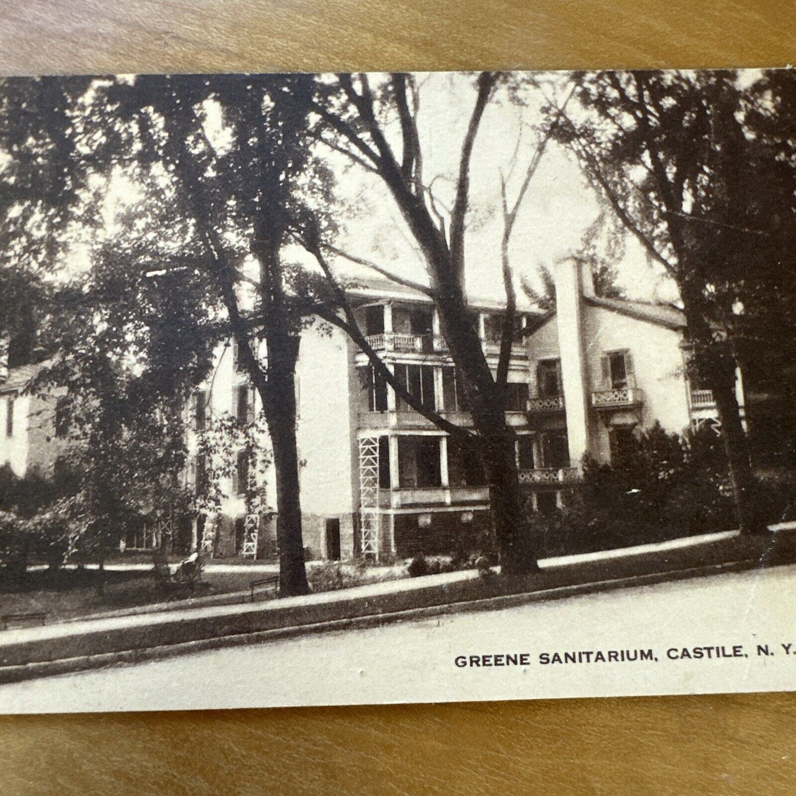 Vtg Postcard RPPC Greene Sanitarium Castile NY Signed By Dr Mary Greene 1946