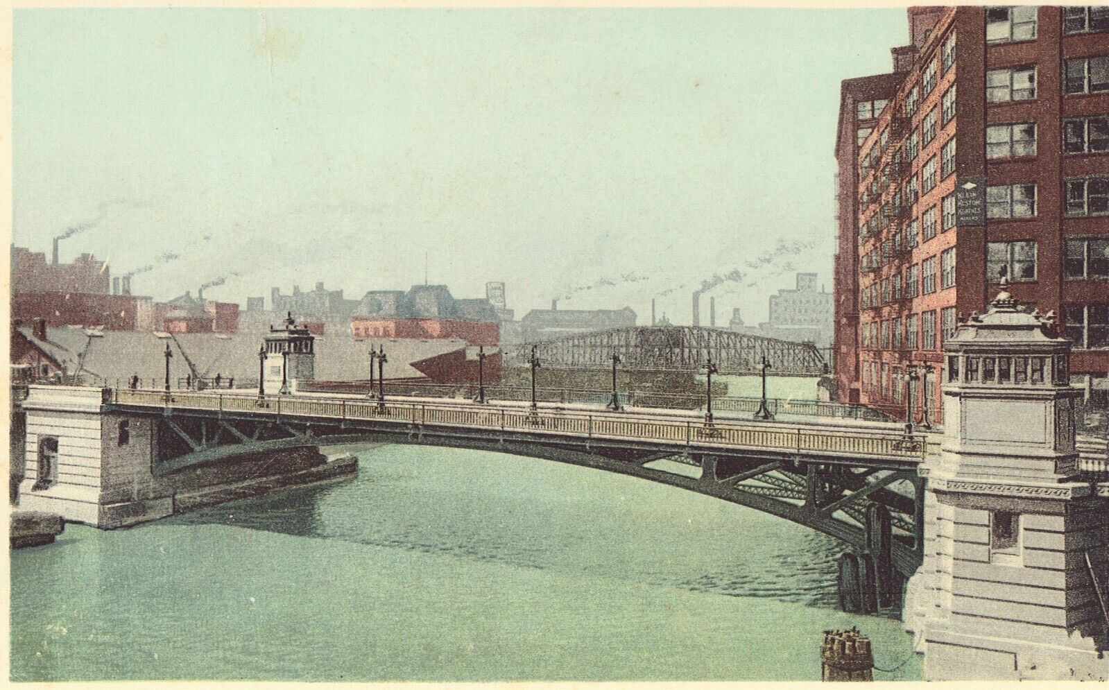Jackson Street Bridge - Chicago, Illinois Postcard