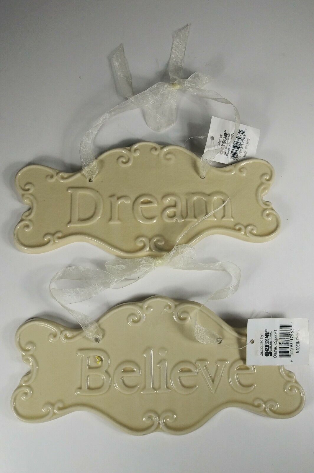  Dream Believe Spelled Out Porcelain Wall Hangings 9\