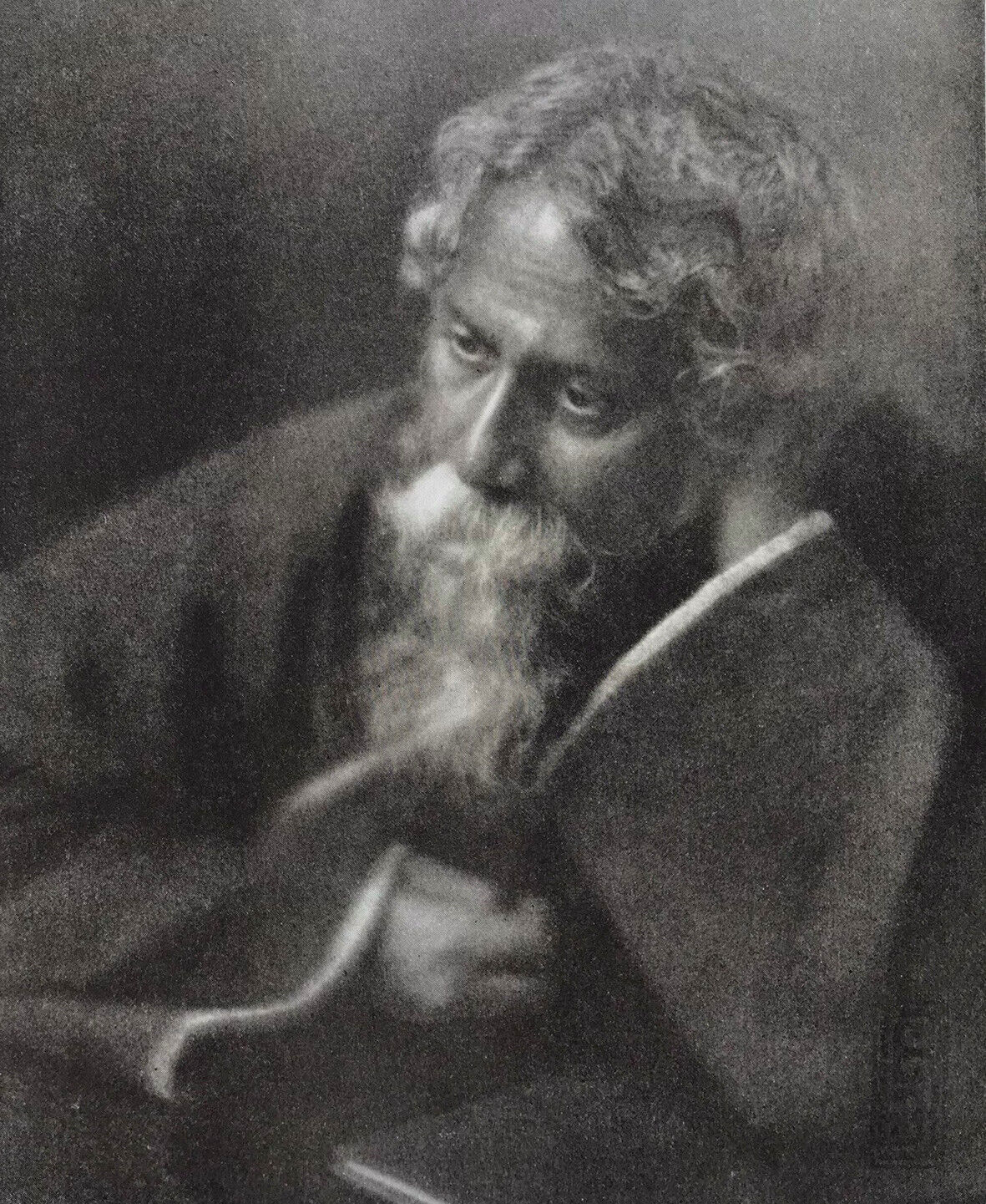 Portrait of Bengali poet Sir Rabindranath Tagore 1916 by C Crowther