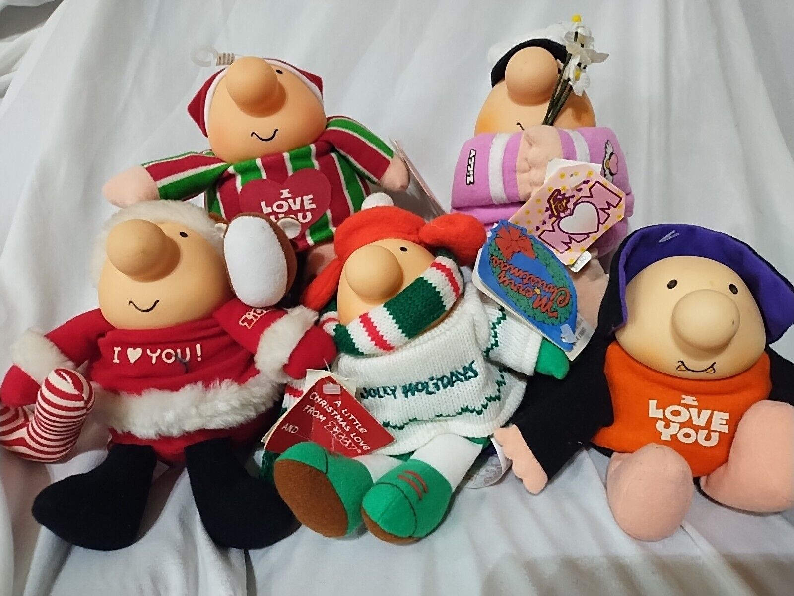 ZIGGY American Greetings Holiday Plush Lot of 5 With Tags