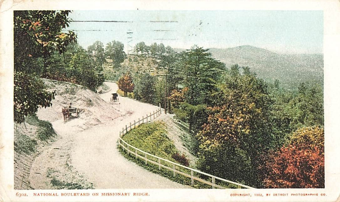 Postcard National Boulevard Missionary Ridge Tennessee Detroit Photographic 1902