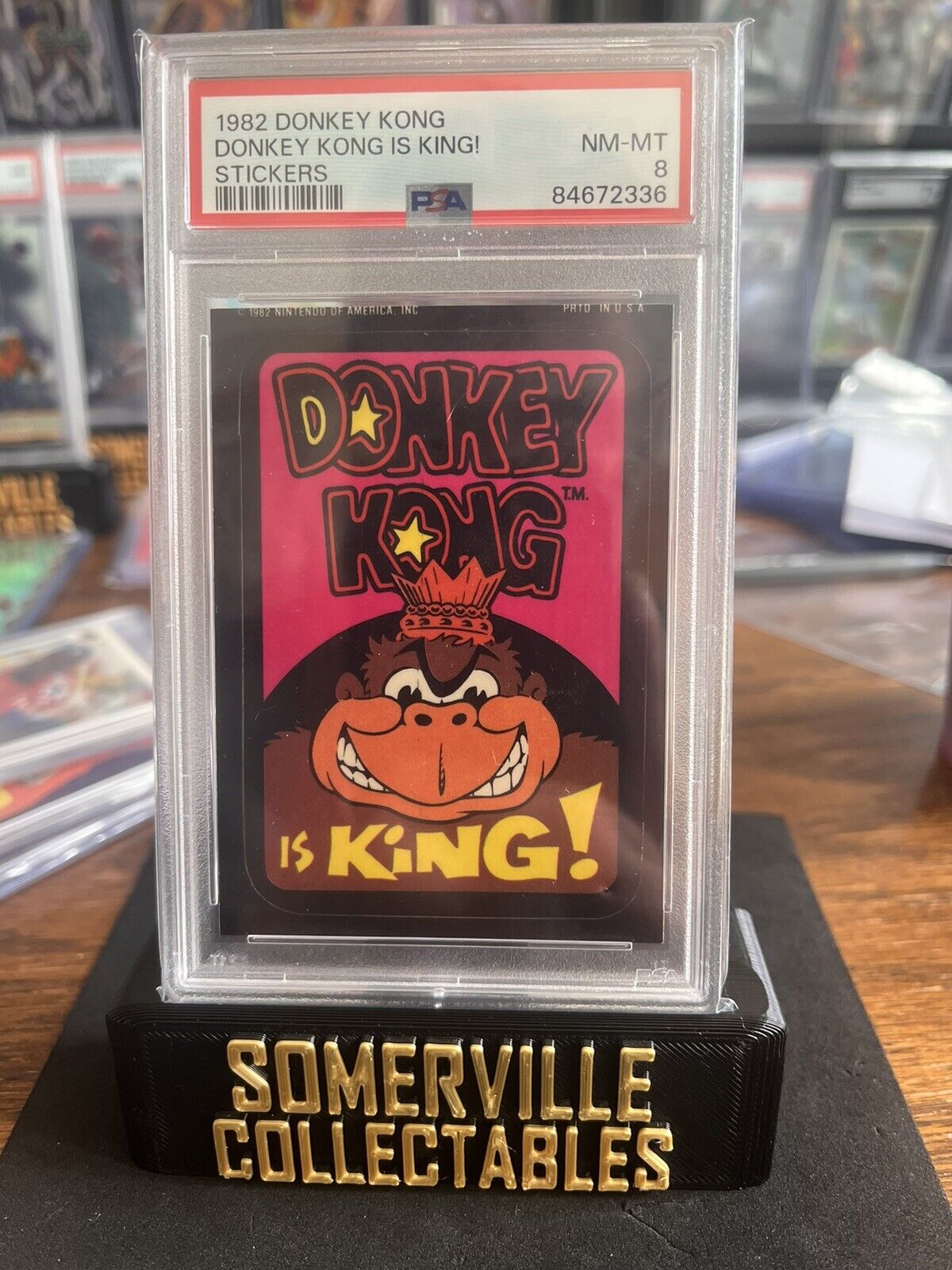 1982 topps nintendo donkey kong is king PSA 8 NES SNES ARCADE