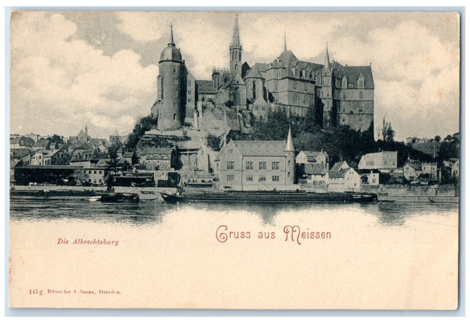 c1905 The Albrechtsburg Greetings From Meissen Germany Unposted Postcard