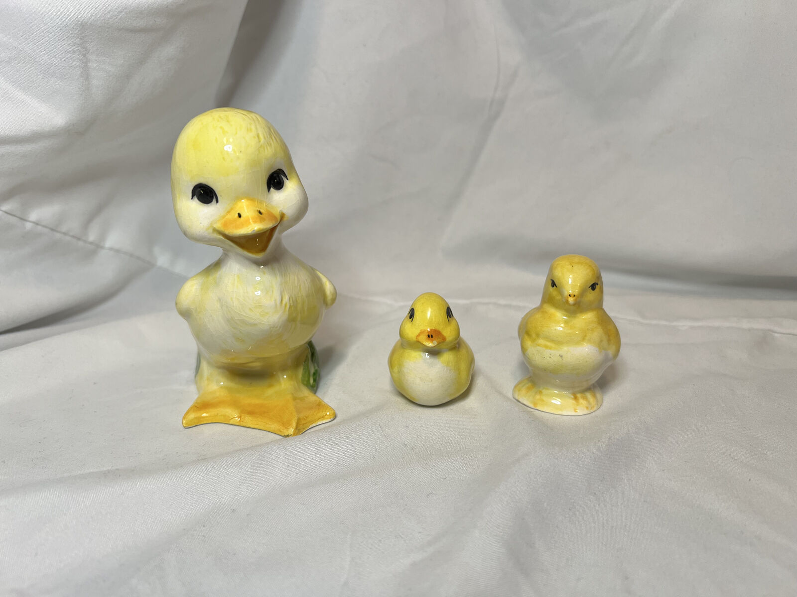 Vintage Adorable Animal Ceramic Figurines (3) 2 Ducks and a Baby Chick
