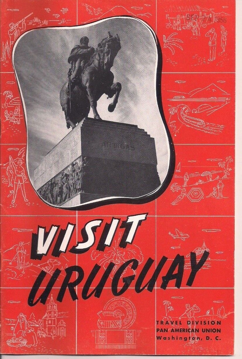 1955 PAN AMERICAN UNION Travel Brochure Booklet VISIT URUGUAY