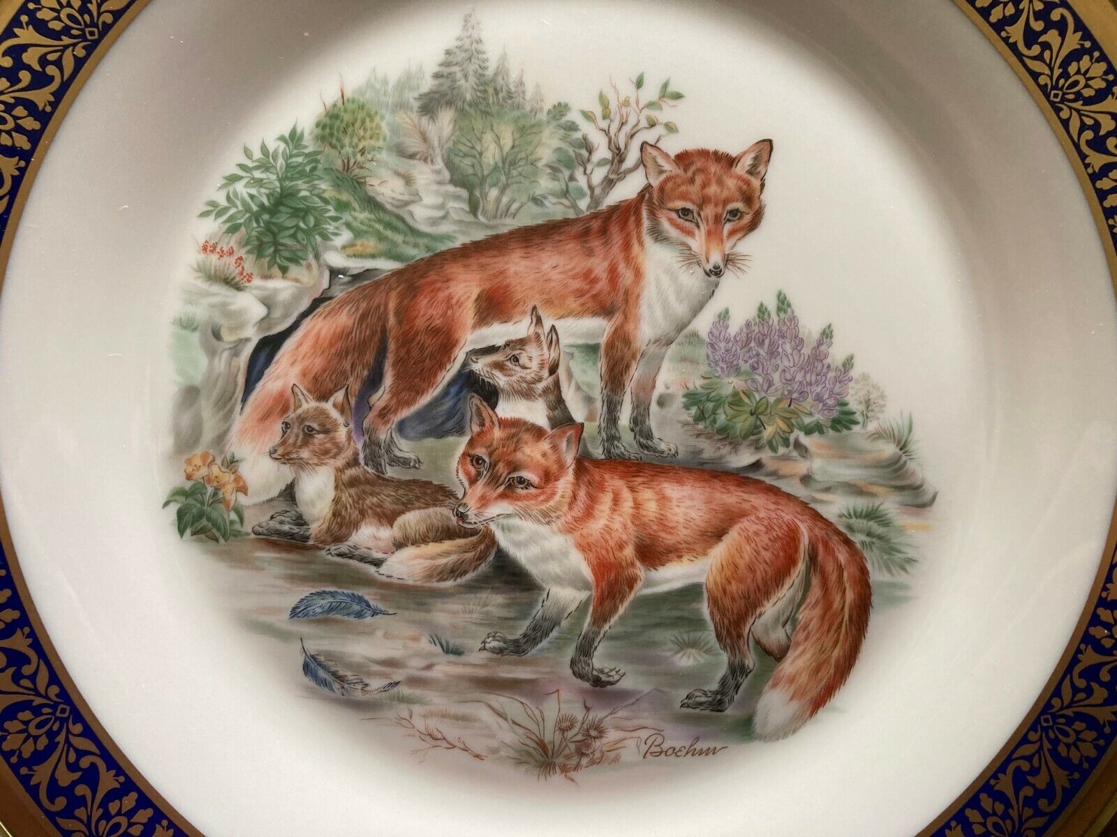 Lenox/Boehm Woodland Wildlife Plate 1974 \