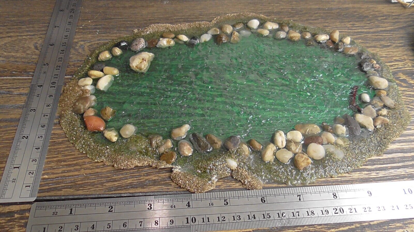 Resin Lake Pond for Lemax Dept 56 Villages Fairy Gardens Dioramas Railroad #116