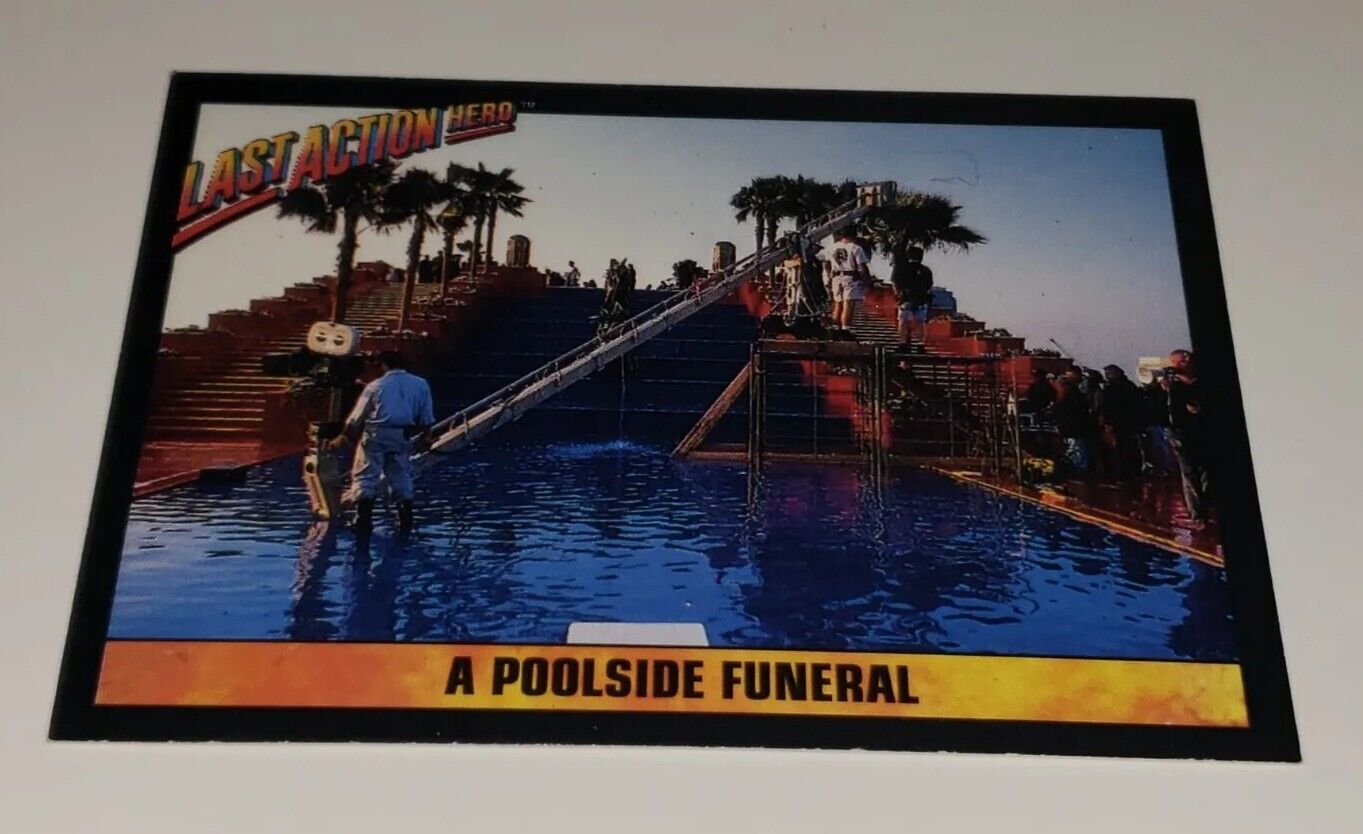 LAST ACTION HERO Trading Card #86 Poolside Fun TOPPS 1993 Arnold Schwarzenegger