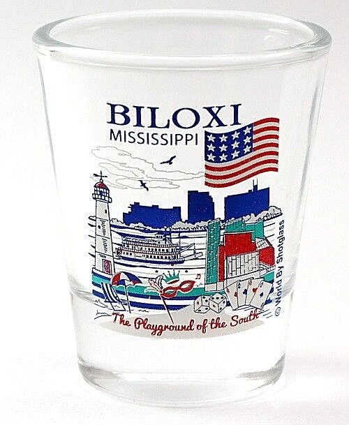 BILOXI MISSISSIPPI GREAT AMERICAN CITIES COLLECTION SHOT GLASS SHOTGLASS