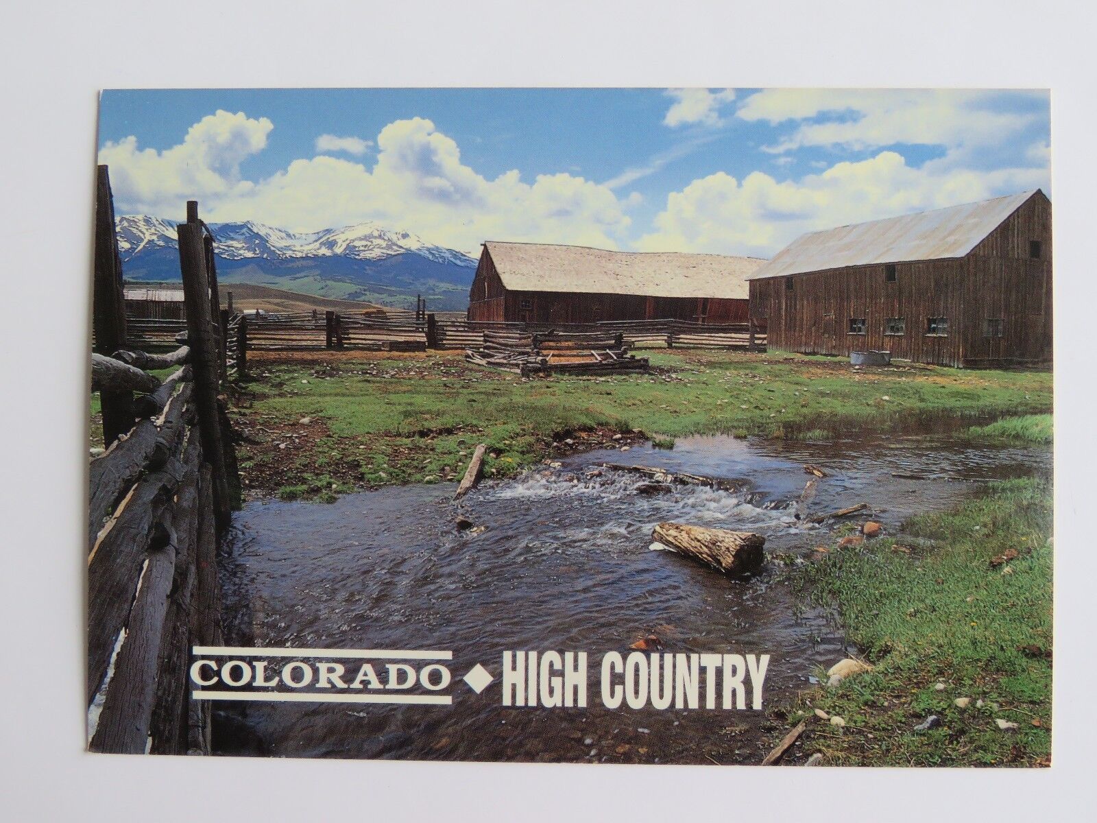 Vintage Postcard Colorado High Country Mountain Farm Scene Old  #3962