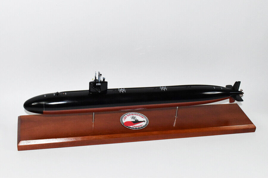USS Birmingham (SSN-695) Submarine Model,Navy,Scale Model,Mahogany,20 inch,LA