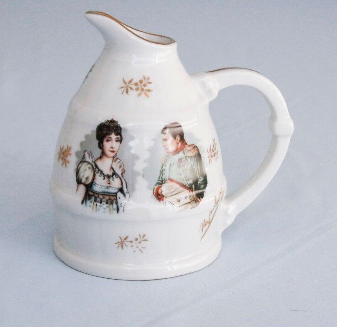 Vintage Porcelain Jug French Emperor Napoleon Bonaparte & Josephine Waterloo