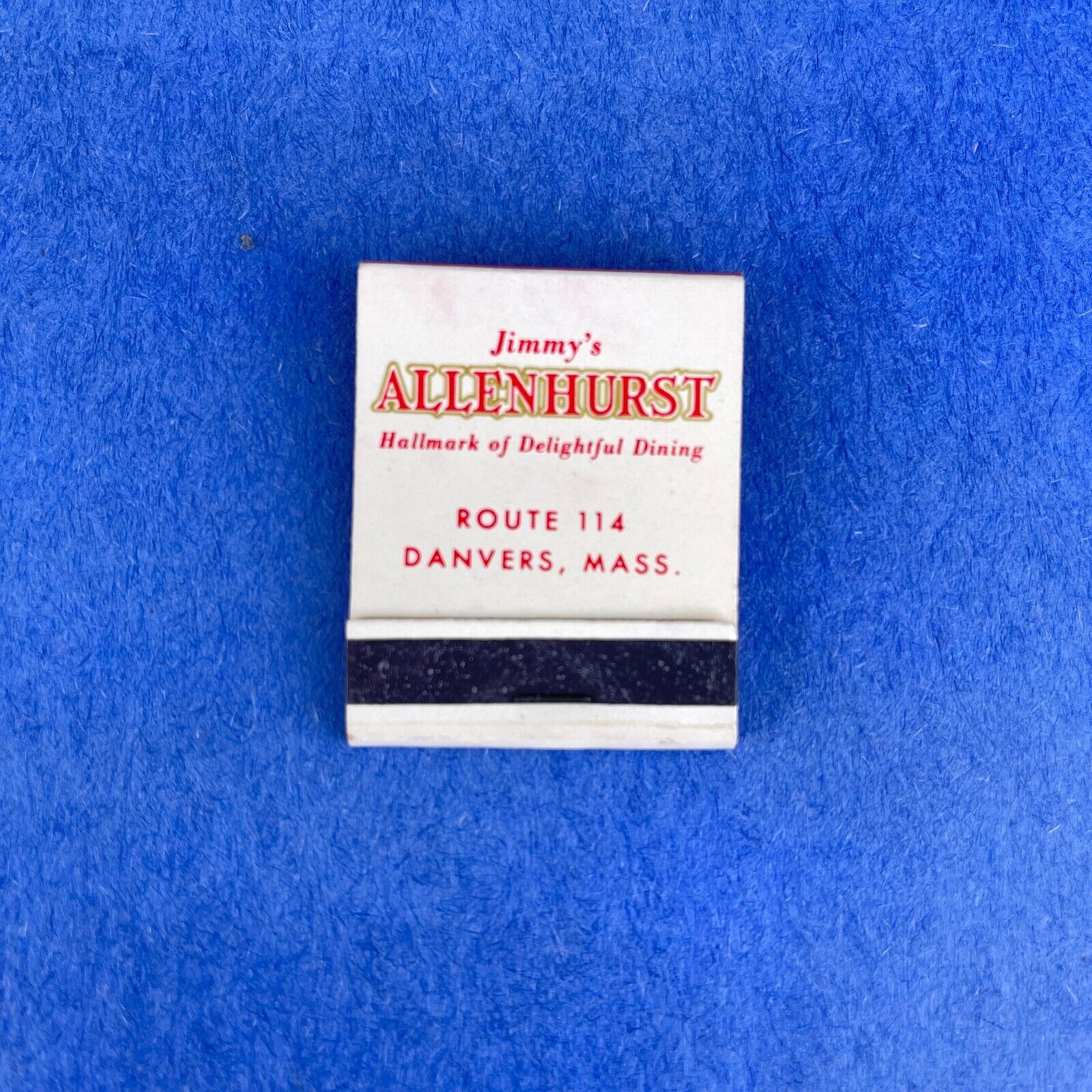 Jimmy\'s Allenhurst German Restaurant Vintage Matchbook - Front Strike - Unstruck