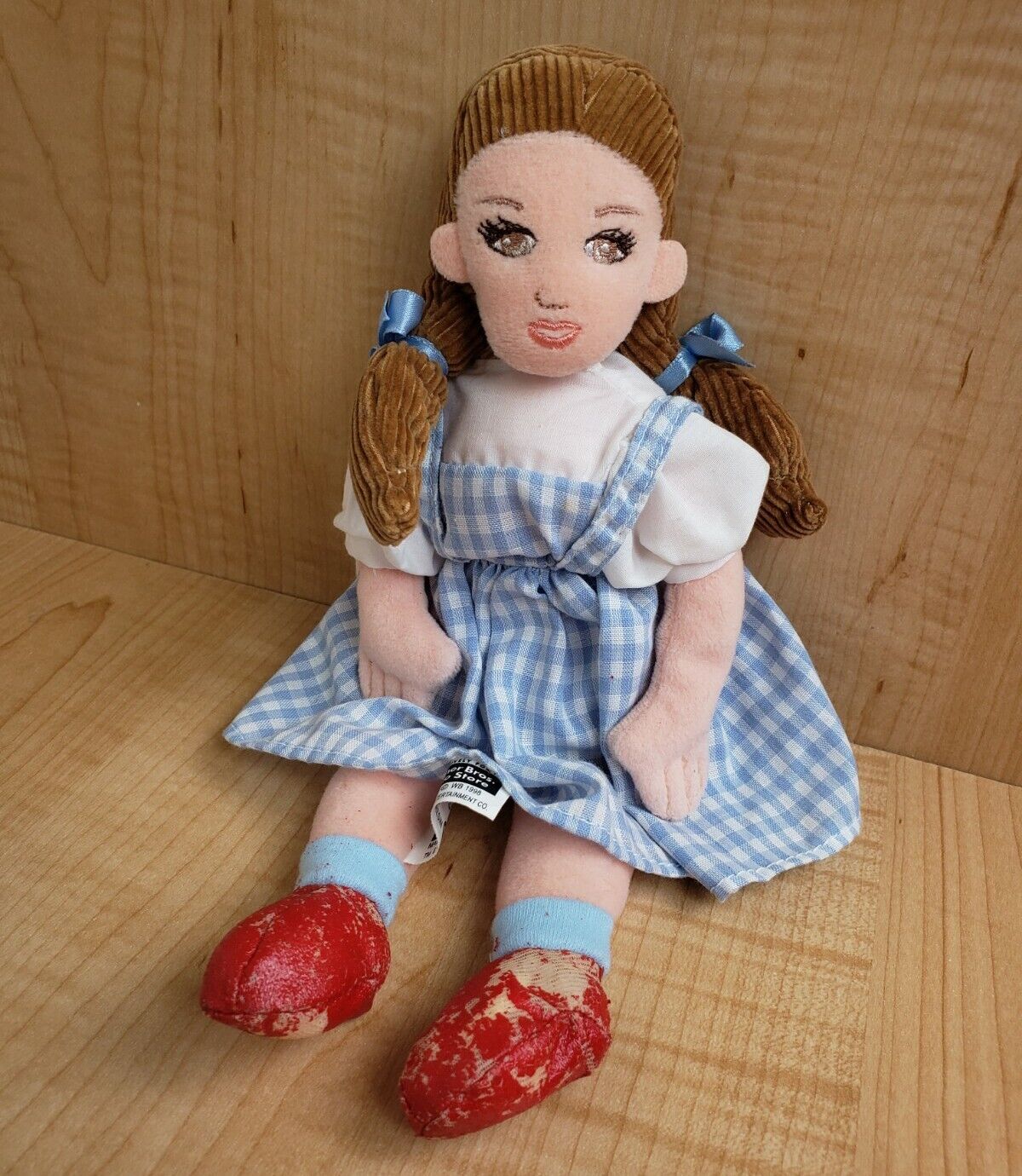 Wizard of Oz Dorothy Vintage Plush Beanie Doll Warner Bros. Collectible 