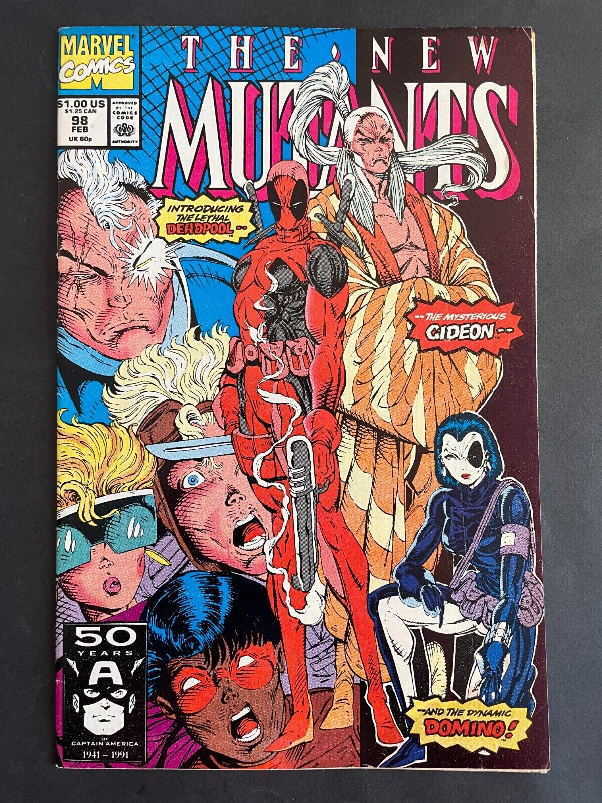 The New Mutants #98 Rob Liefield Marvel 1991 Deadpool