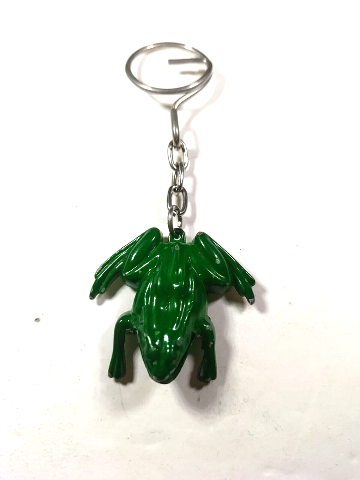 Lucky Green Frog Moveable Mouth Keychain