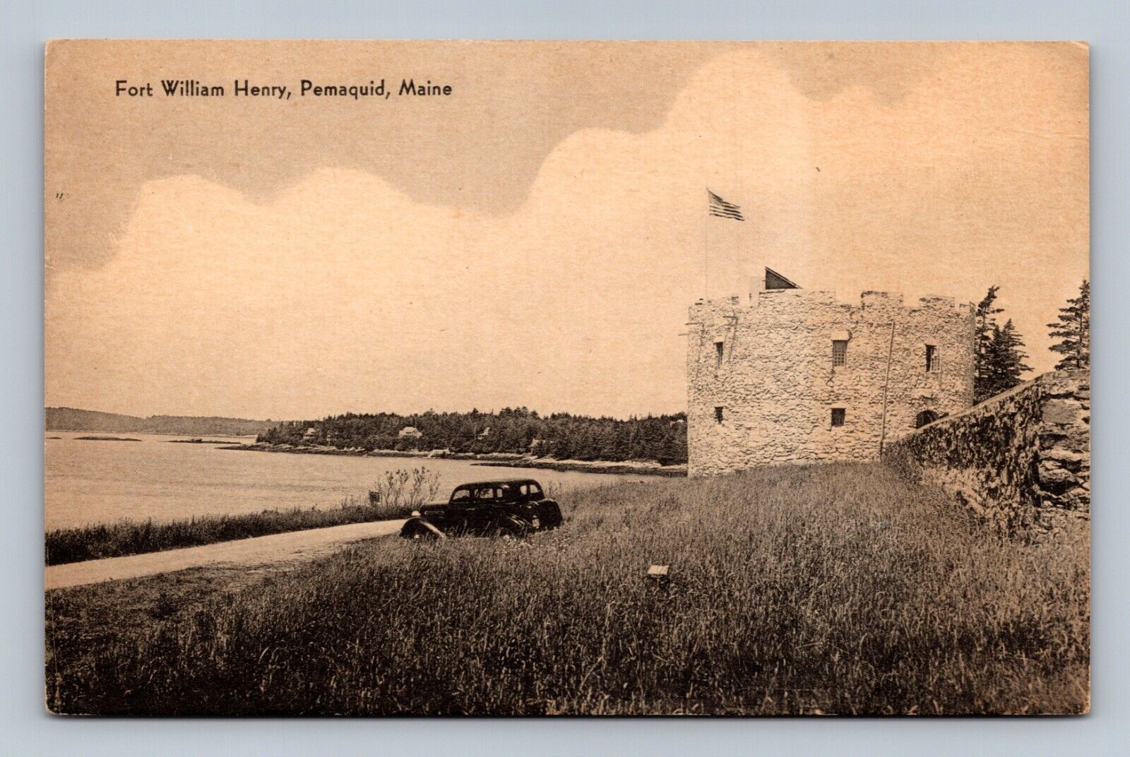Pemaquid Beach Fort William Henry Maine Postcard
