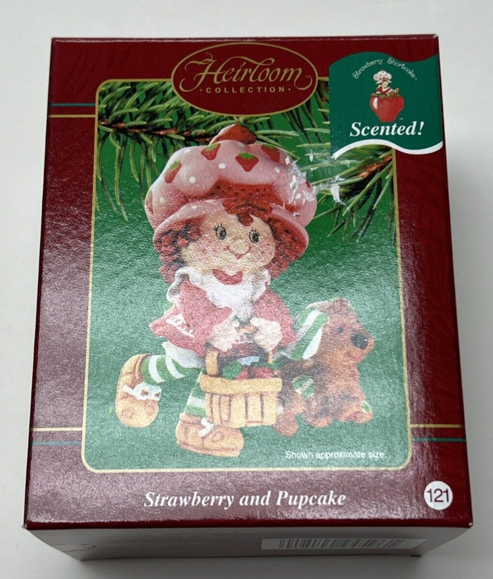 Vintage Carlton Cards Strawberry Shortcake and Pupcake Scented Ornament NIB