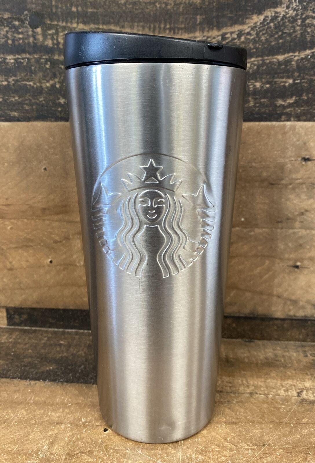 Starbucks Brushed Chrome Silver Stainless Steel Tumbler  2016 Cup 16oz