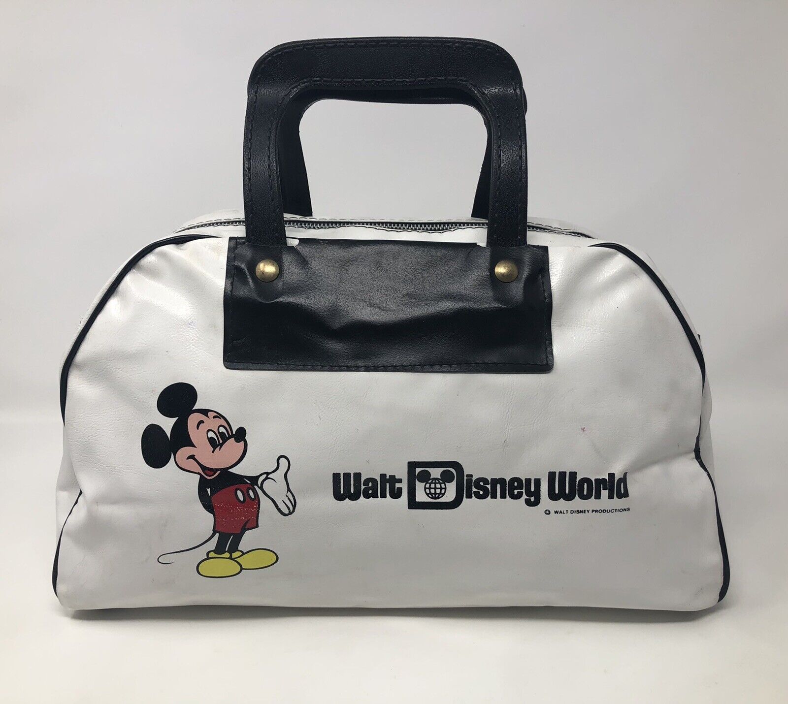 Walt Disney World VINTAGE 70s Duffle Bowling Bag Purse Original RARE