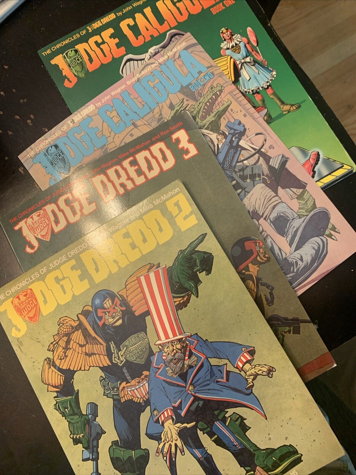Judge Dredd, 4 volume set, by John Wagner, Brian Bolland, Mike McMahon (Titan)