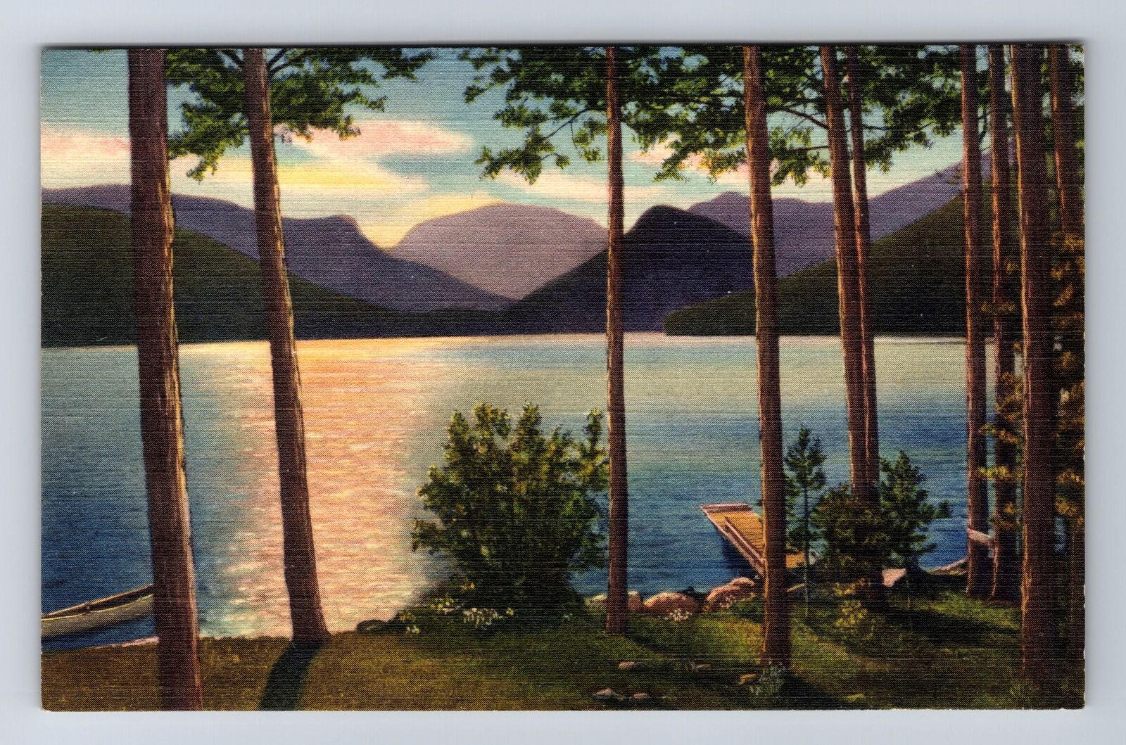 Grand Lake CO-Colorado, Morning Scene Mt Baldy, Antique Vintage Postcard