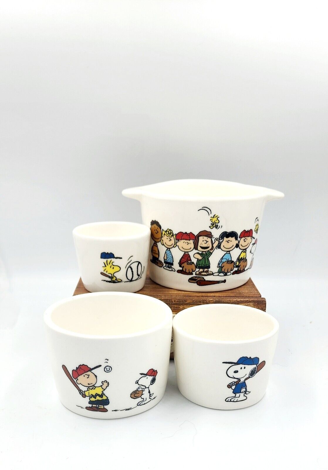 Rae Dunn x Peanuts Snoopy Ceramic Measuring Cups - 2024 Rare