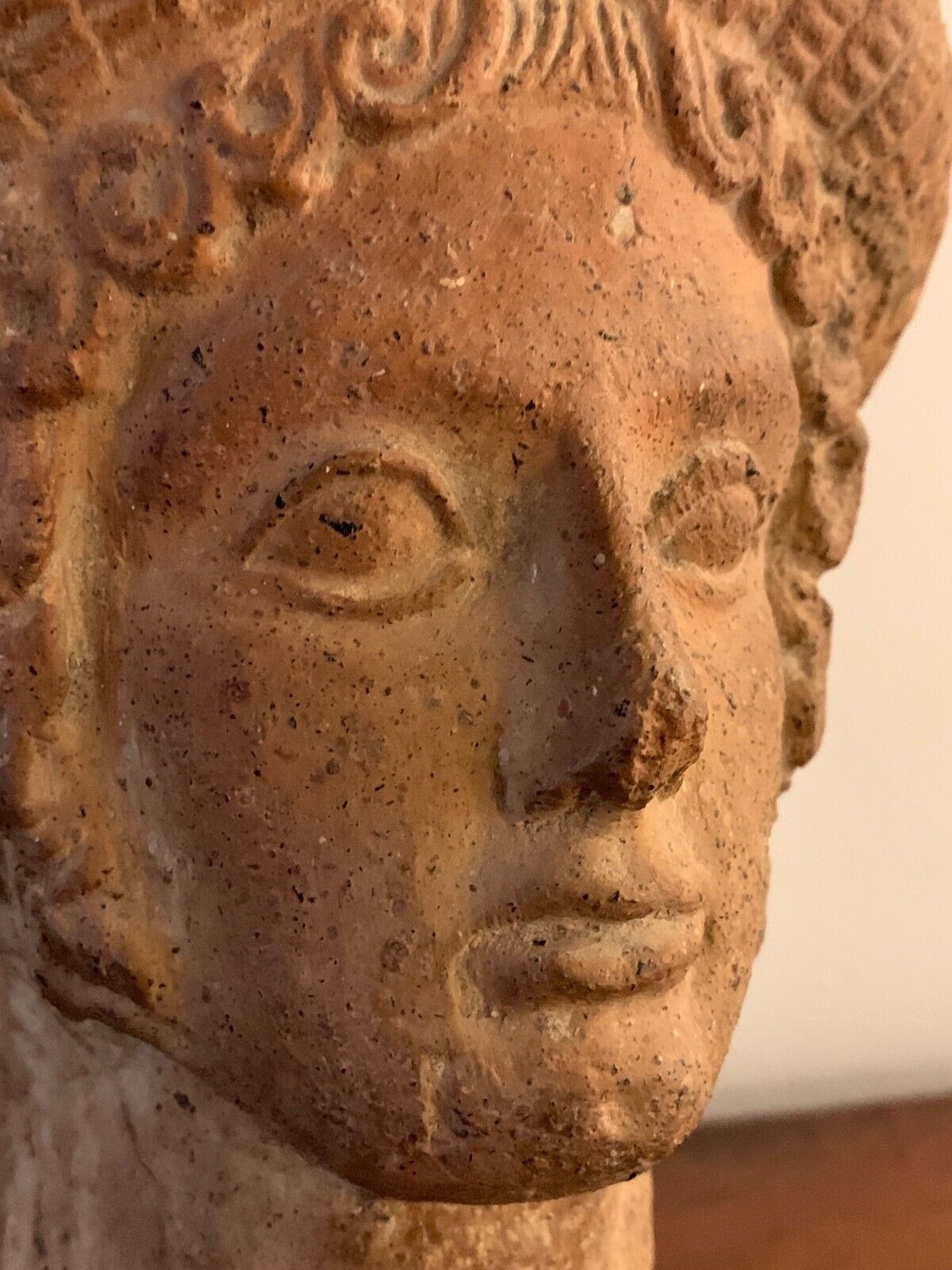 Ancient Etruscan Female Head of Hera 5th-4th BCE Central Italy Museum Quality